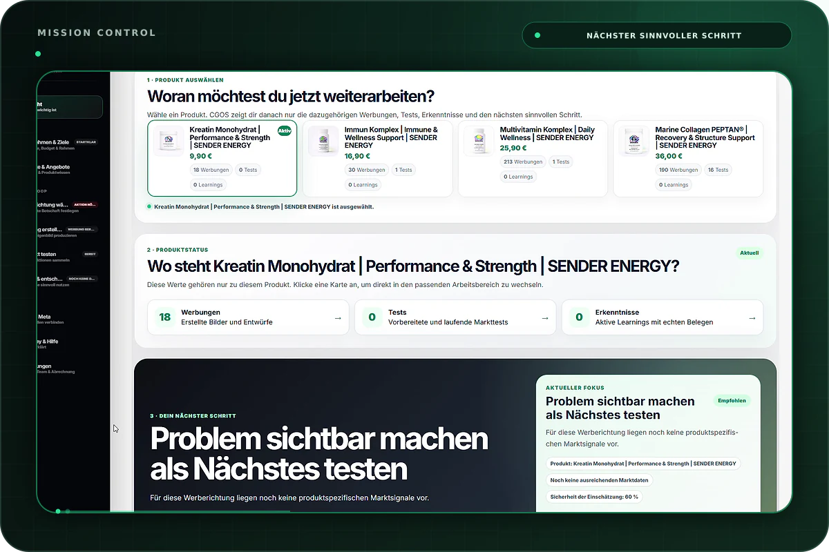 Creative Growth OS – Mission Control